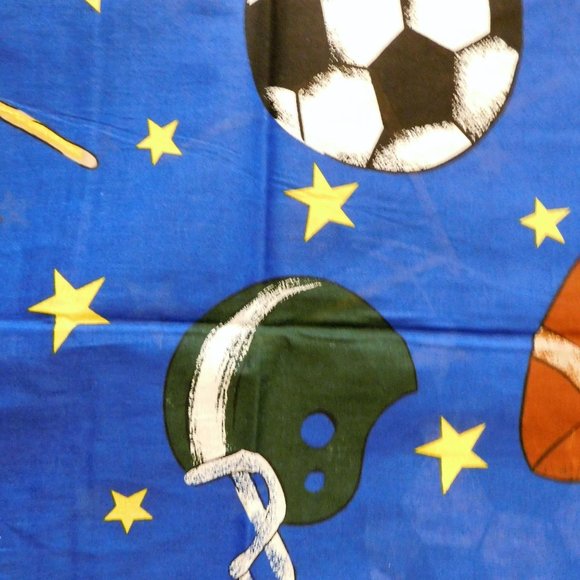 Whisper Soft Mills Sports Theme Twin Bed Skirt Dust Ruffle and Standard Sham NEW - Picture 4 of 7